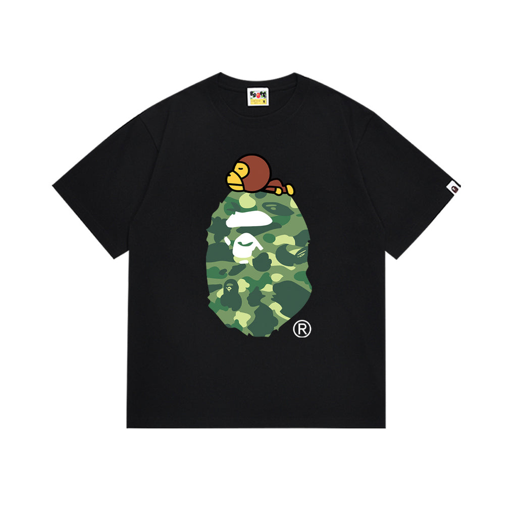 Bape Maneki Neko Ape Head Graphic Oversized Tee Streetwear Unisex
