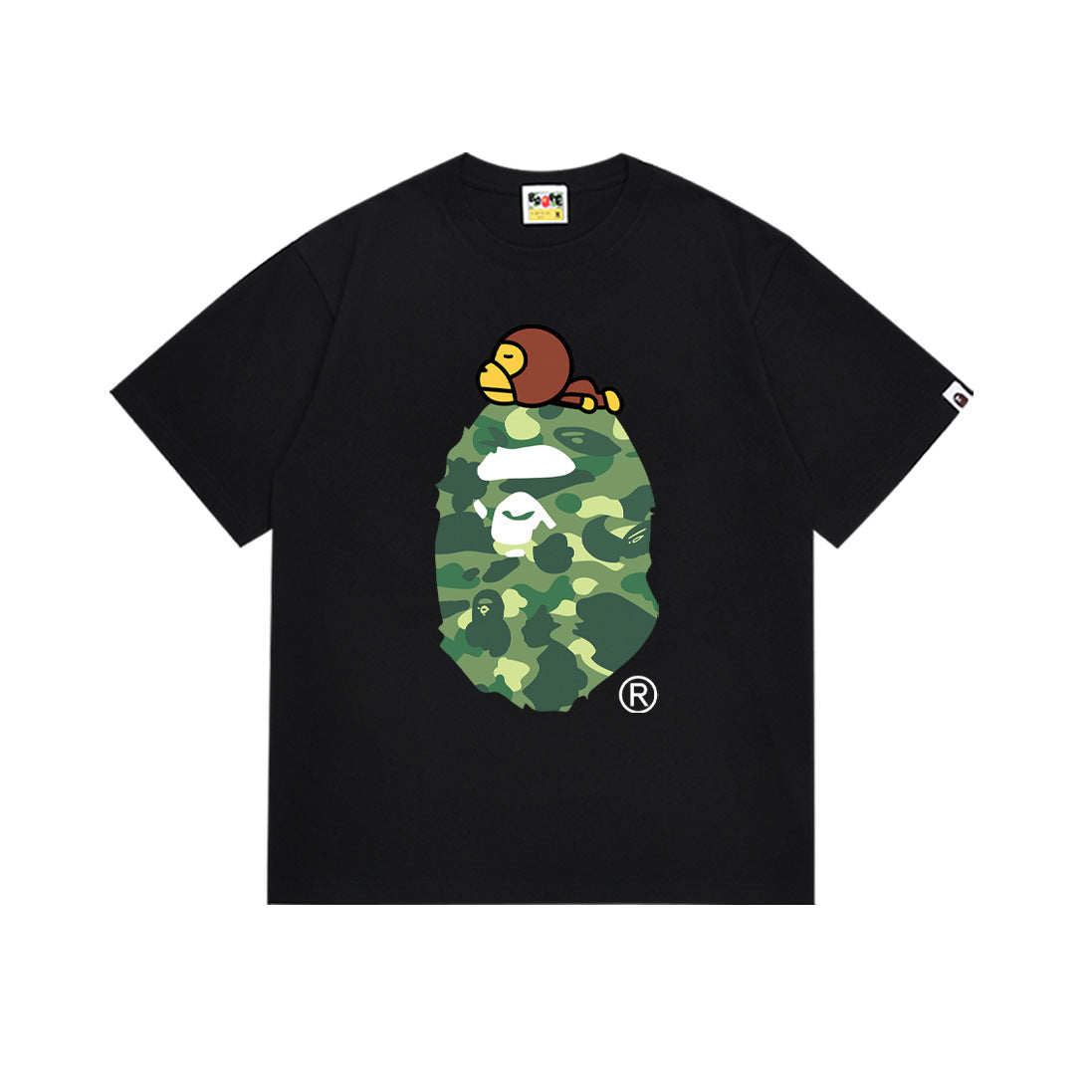 Bape Maneki Neko Ape Head Graphic Oversized Tee Streetwear Unisex