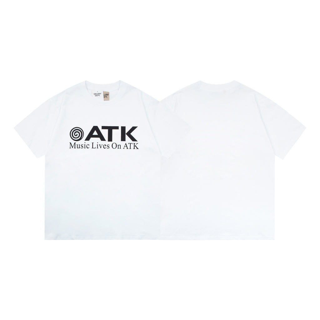 Gallery Dept Vintage Washed Graphic Short Sleeve Tee Streetwear Unisex