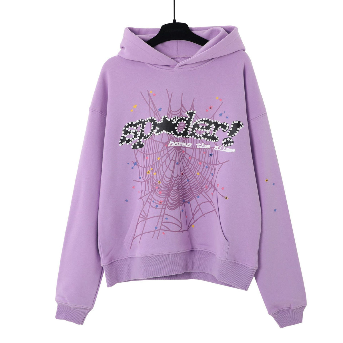 Sp5der Foam Print Spider Web Hoodie Sweatshirt Jogger Pants Set