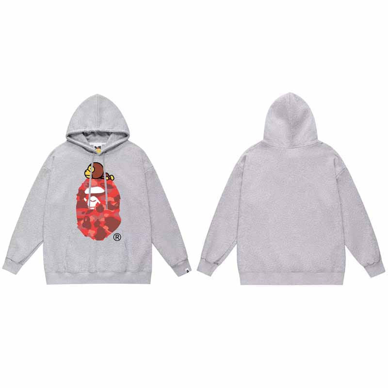 BAPE Hoodie Baby Milo Ape Head Multi Graphic Street Fleece Pullover