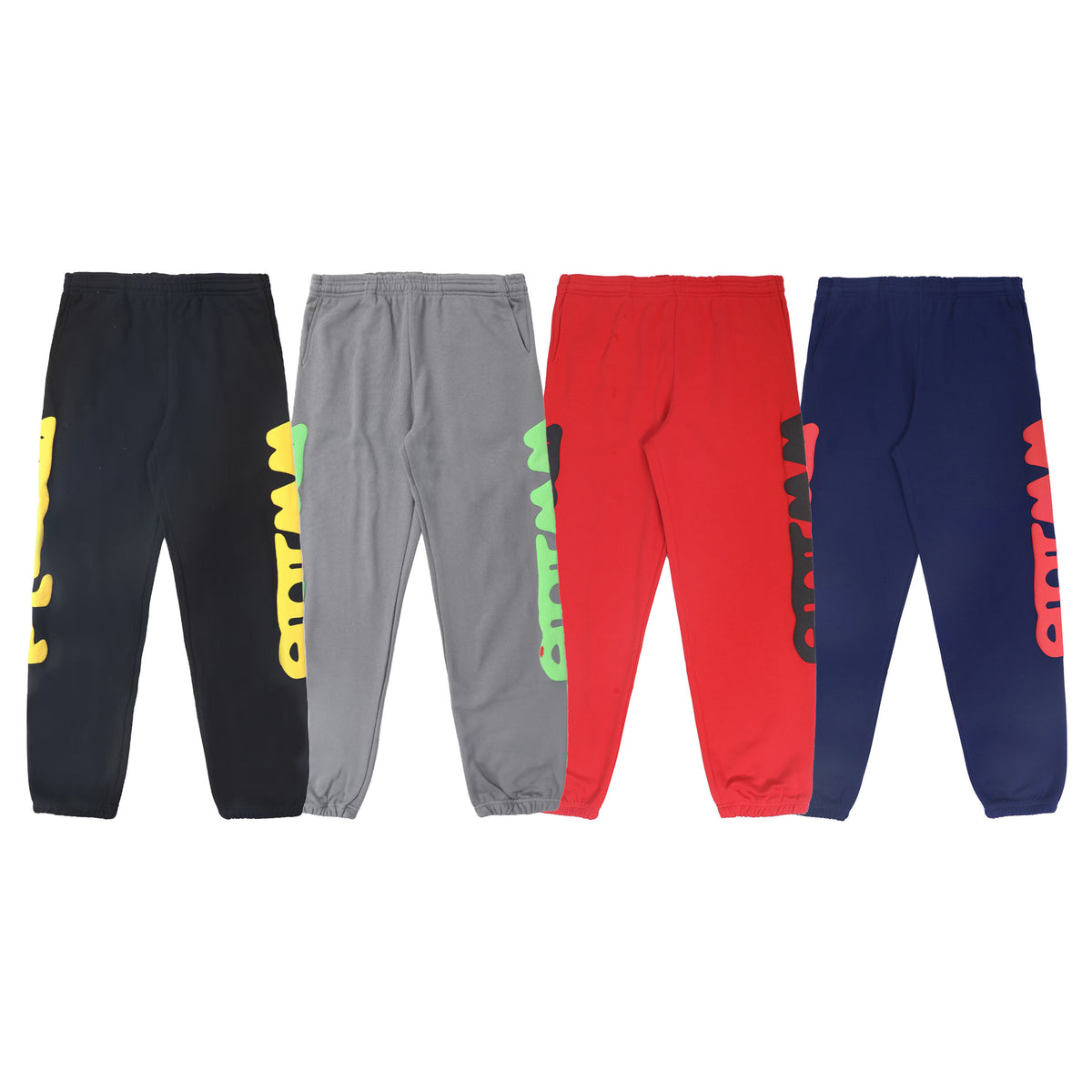 Sp5der Foam Print Spider Web Hoodie Sweatshirt Jogger Pants Set