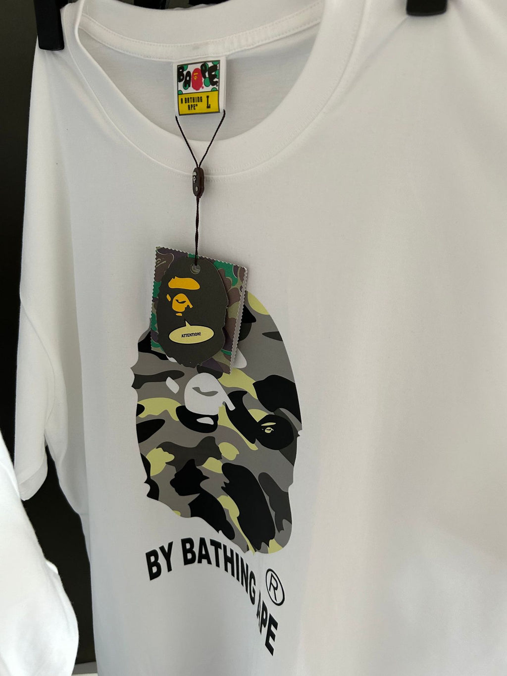 BAPE Shark Ape Head Camo Print Crew Neck Short Sleeve T‑Shirt Unisex