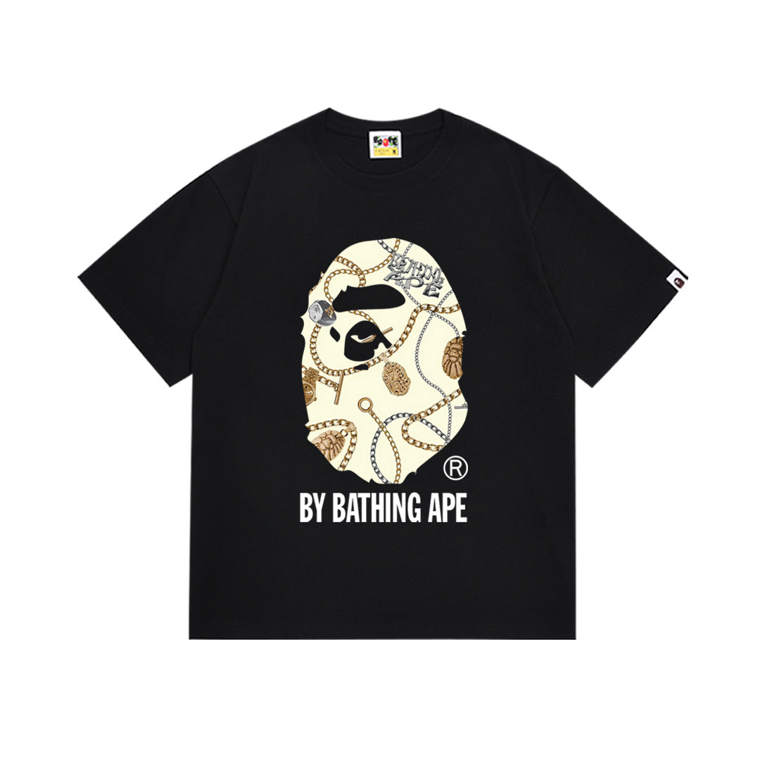 Bape Maneki Neko Ape Head Graphic Oversized Tee Streetwear Unisex