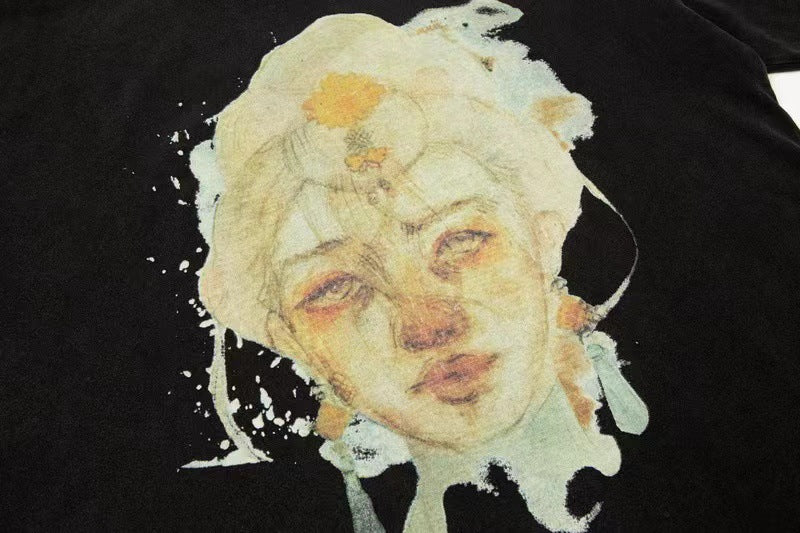 Gallery Dept Vintage Washed Graphic Short Sleeve Tee Streetwear Unisex