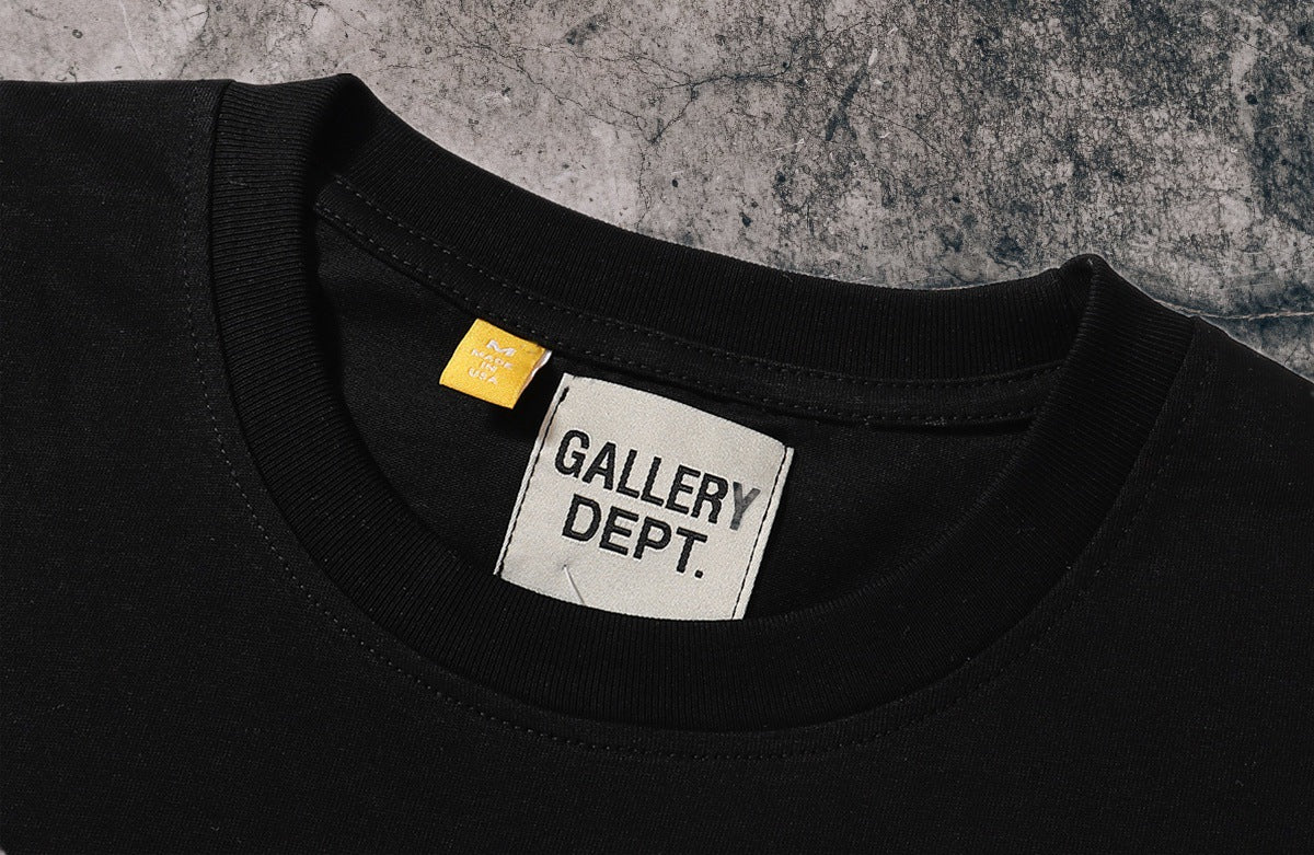 Gallery Dept Tie Dye Washed Graffiti Print Crew Neck T‑Shirt Unisex