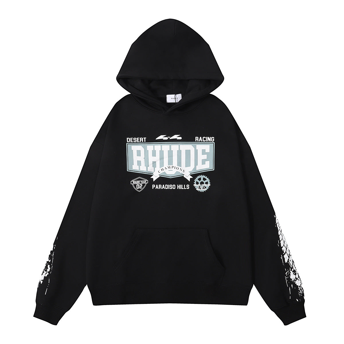 Rhude Cartoon Letter Hoodie Streetwear Cotton Pullover Sweatshirt