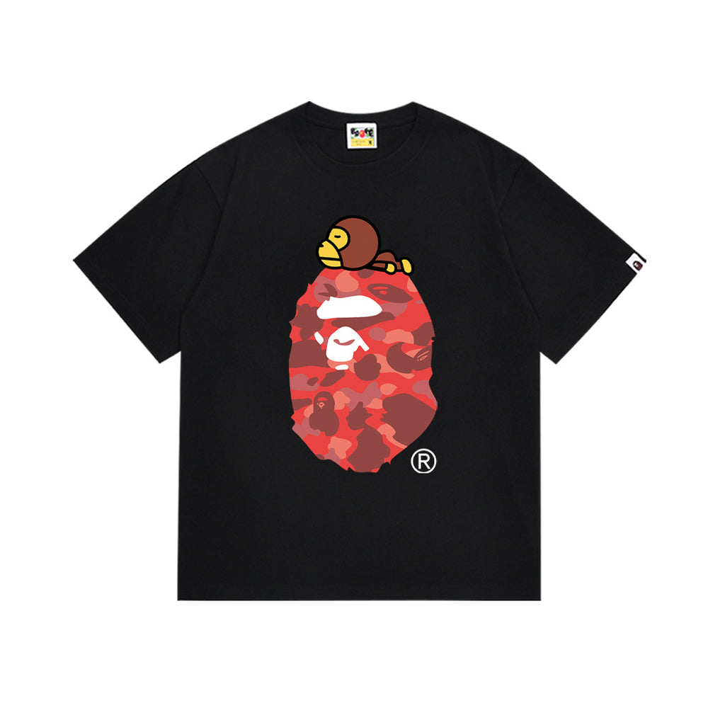 Bape Maneki Neko Ape Head Graphic Oversized Tee Streetwear Unisex