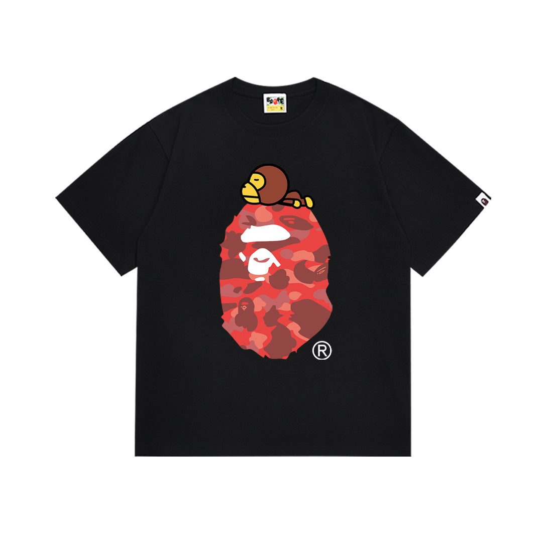 Bape Maneki Neko Ape Head Graphic Oversized Tee Streetwear Unisex