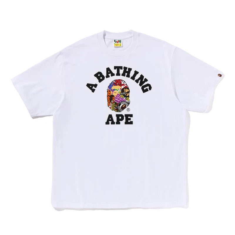 BAPE Ape Head & Shark Graphic Tee Loose Unisex Streetwear T-Shirt