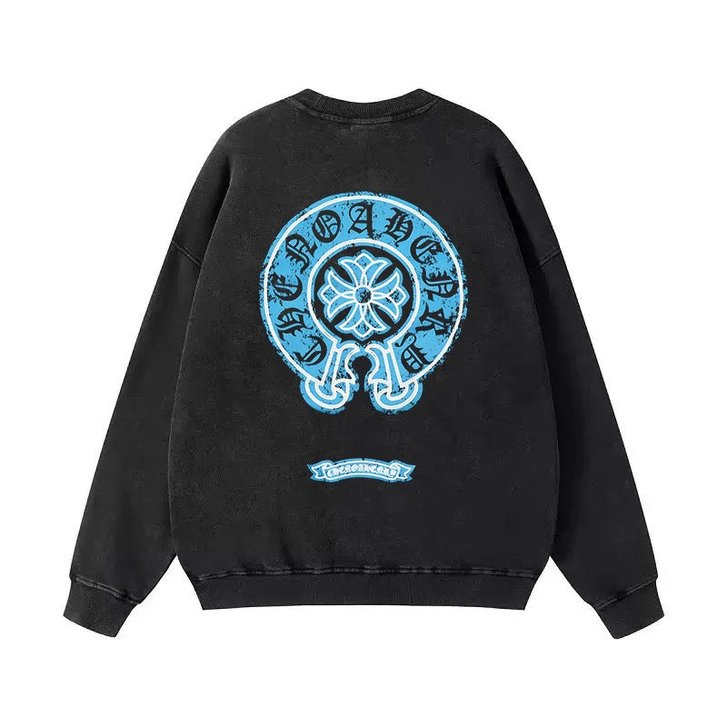 Chrome Hearts Cross Horseshoe Crewneck Sweatshirt Vintage Street Top