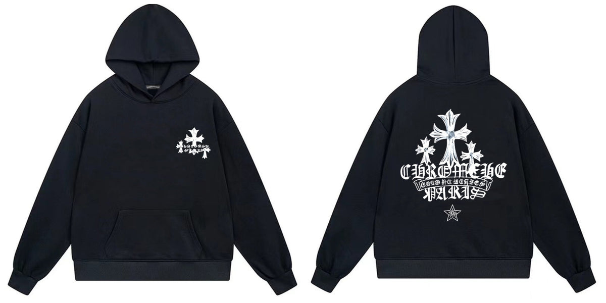 Chrome Hearts Cross Horseshoe Hoodie Vintage Goth Streetwear Pullover
