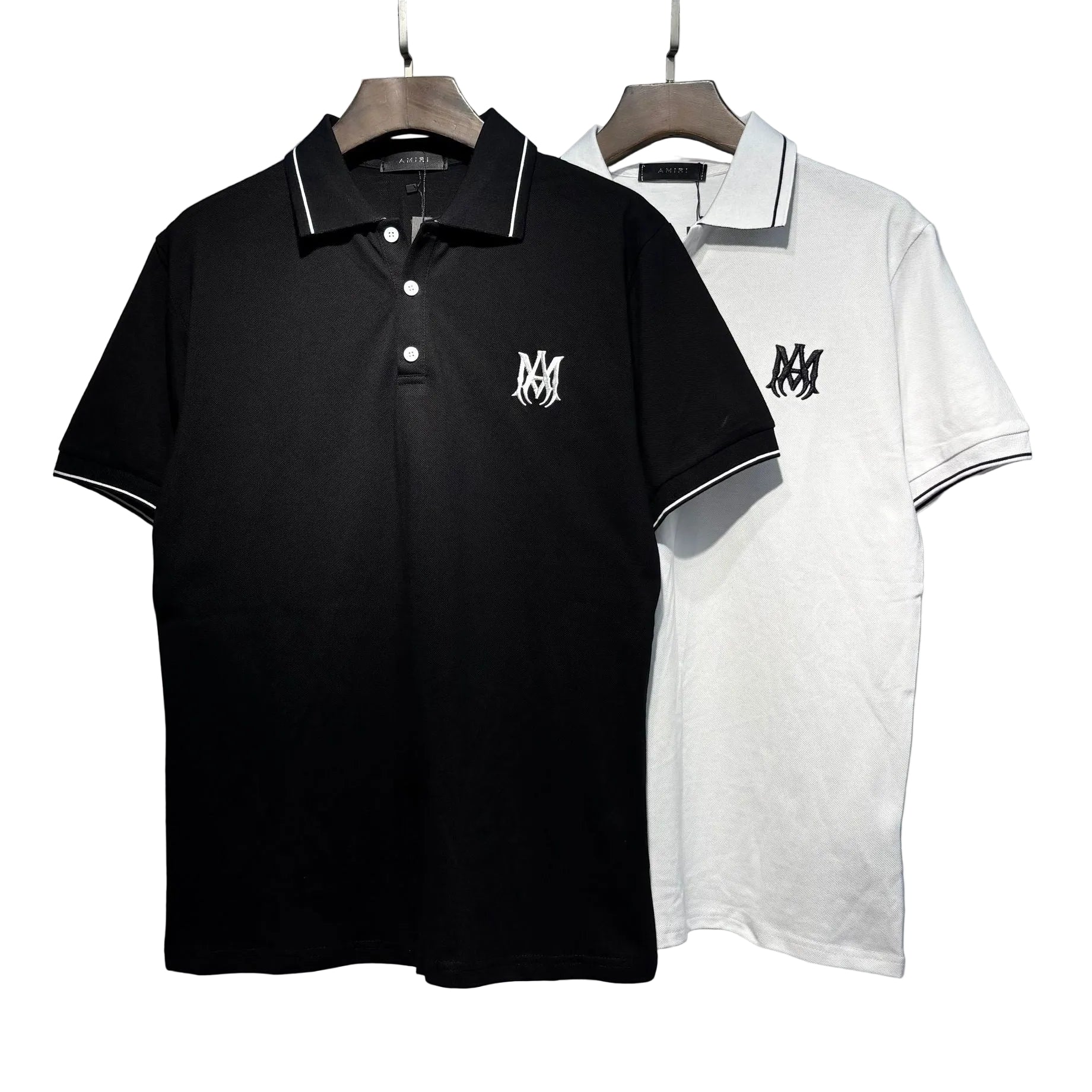 Amiri Embroidery Letter Loose Short Sleeve Polo Shirt Unisex