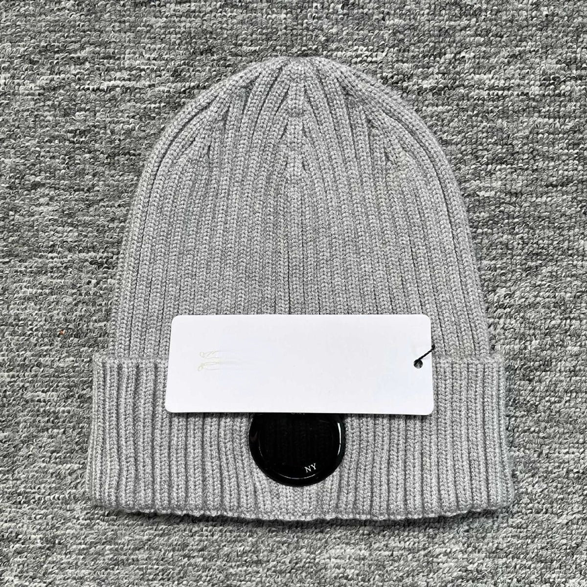 C.P. Company Extrafine Merino Wool Ribbed Lens Beanie