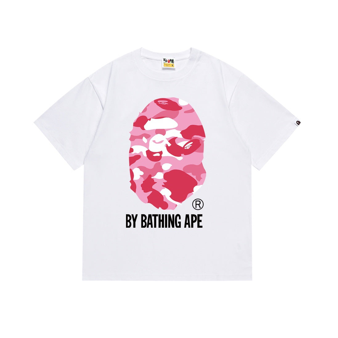 Bape Multi‑Camo Ape Head Graphic Oversized Tee Streetwear Unisex