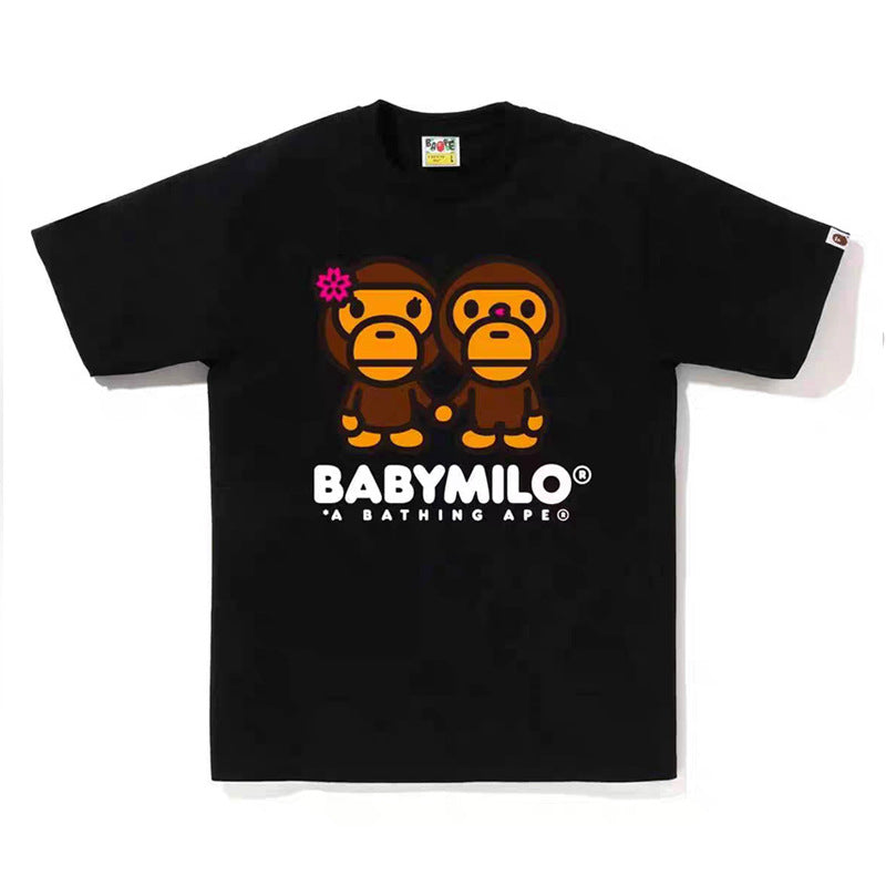 Bape Ape Head Graphic Short Sleeve Tee Streetwear Unisex