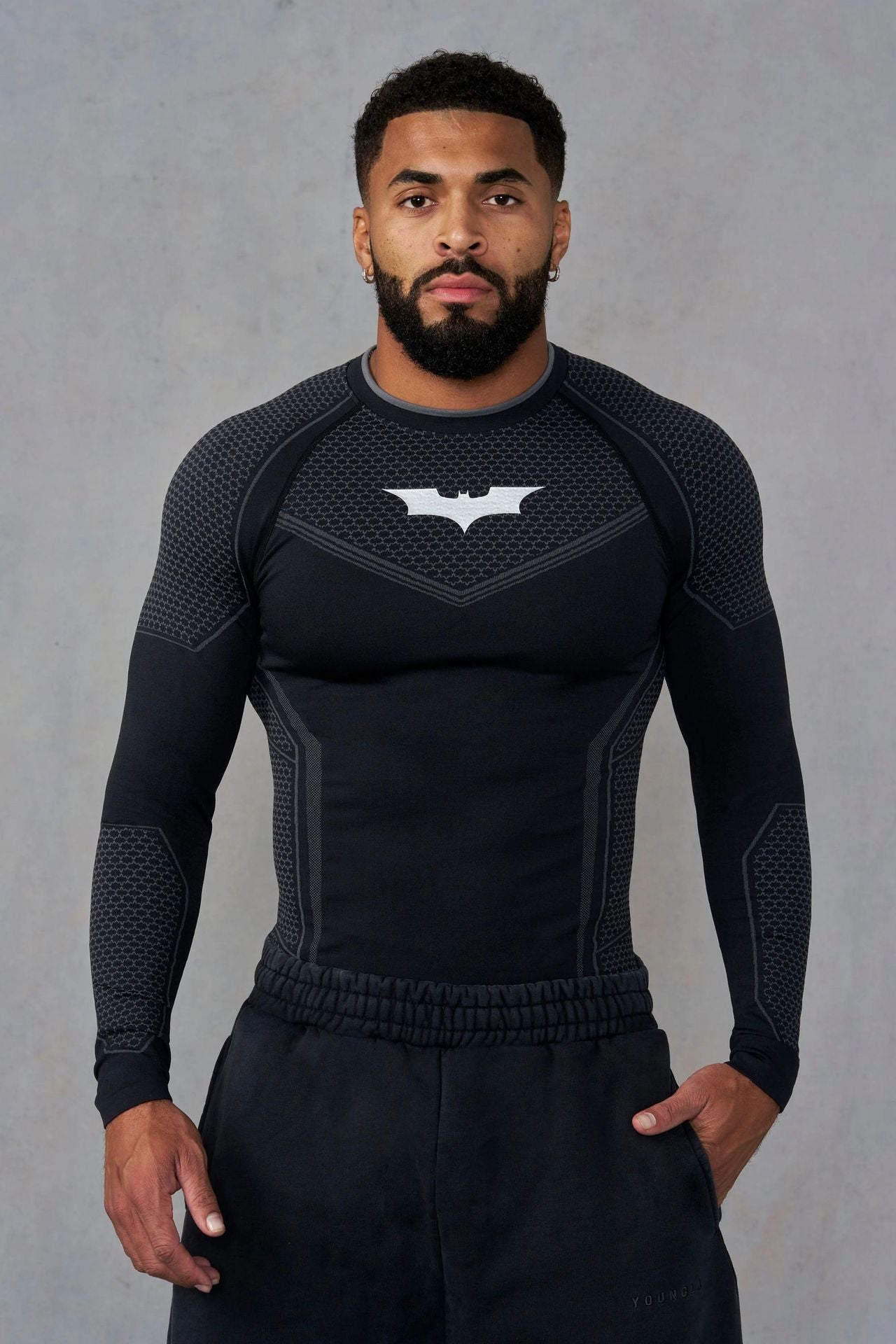 YOUNGLA 8004 Batman Compression Longsleeves