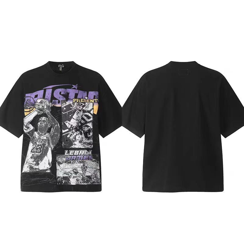 Y2K Hellstar Style Grafik Unisex Oversized Streetwear Baumwoll-T-Shirt