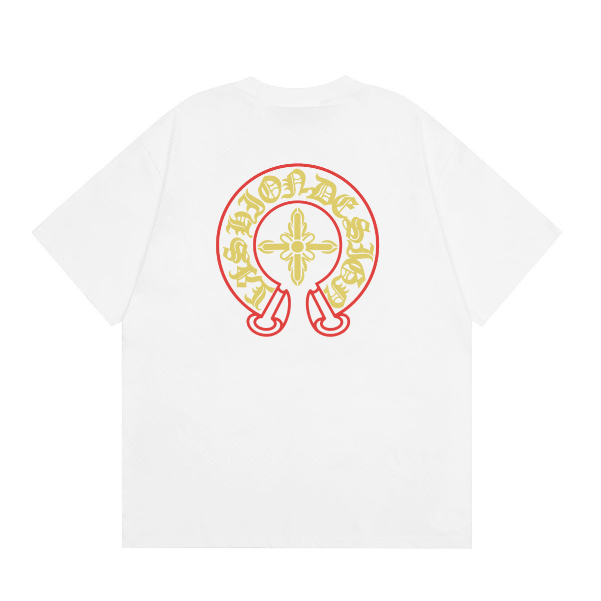 Chrome Hearts Multi‑Cross Horseshoe Graphic Oversized Tee Streetwear