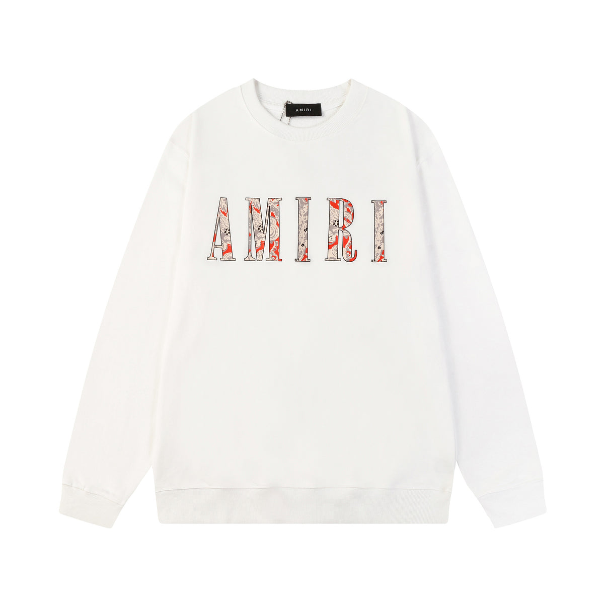Amiri Logo Letter Dragon Angel Eagle Crewneck Sweatshirt Streetwear