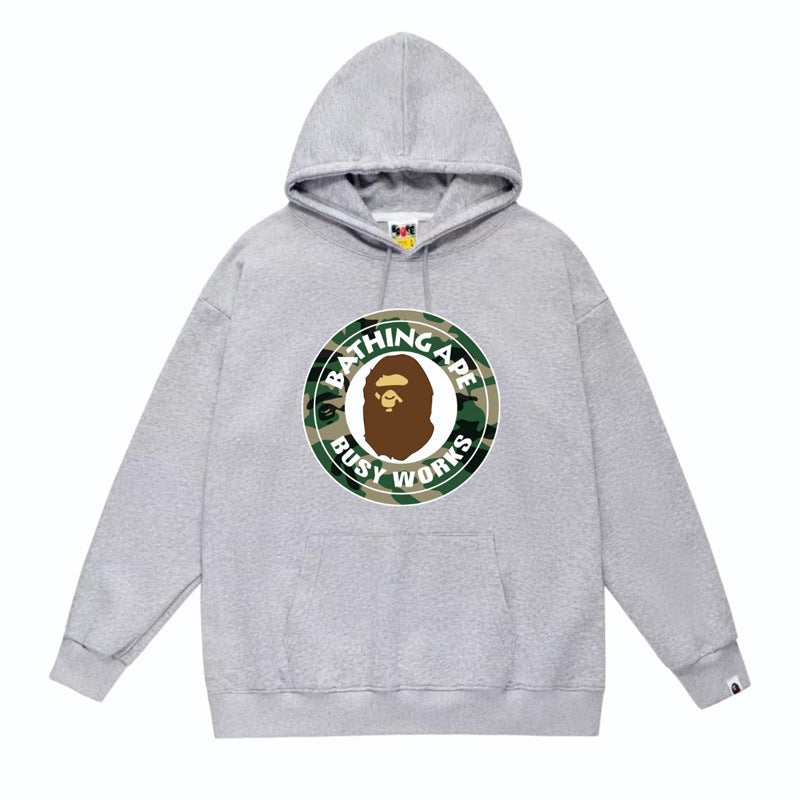 BAPE x Stussy Shark Graphic Hoodie Street Cotton Pullover Sweatshirt