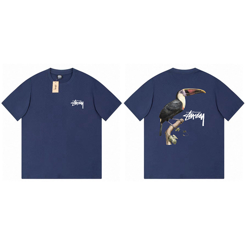Stussy Graphic Print Collection Loose Casual Short Sleeve T-Shirt