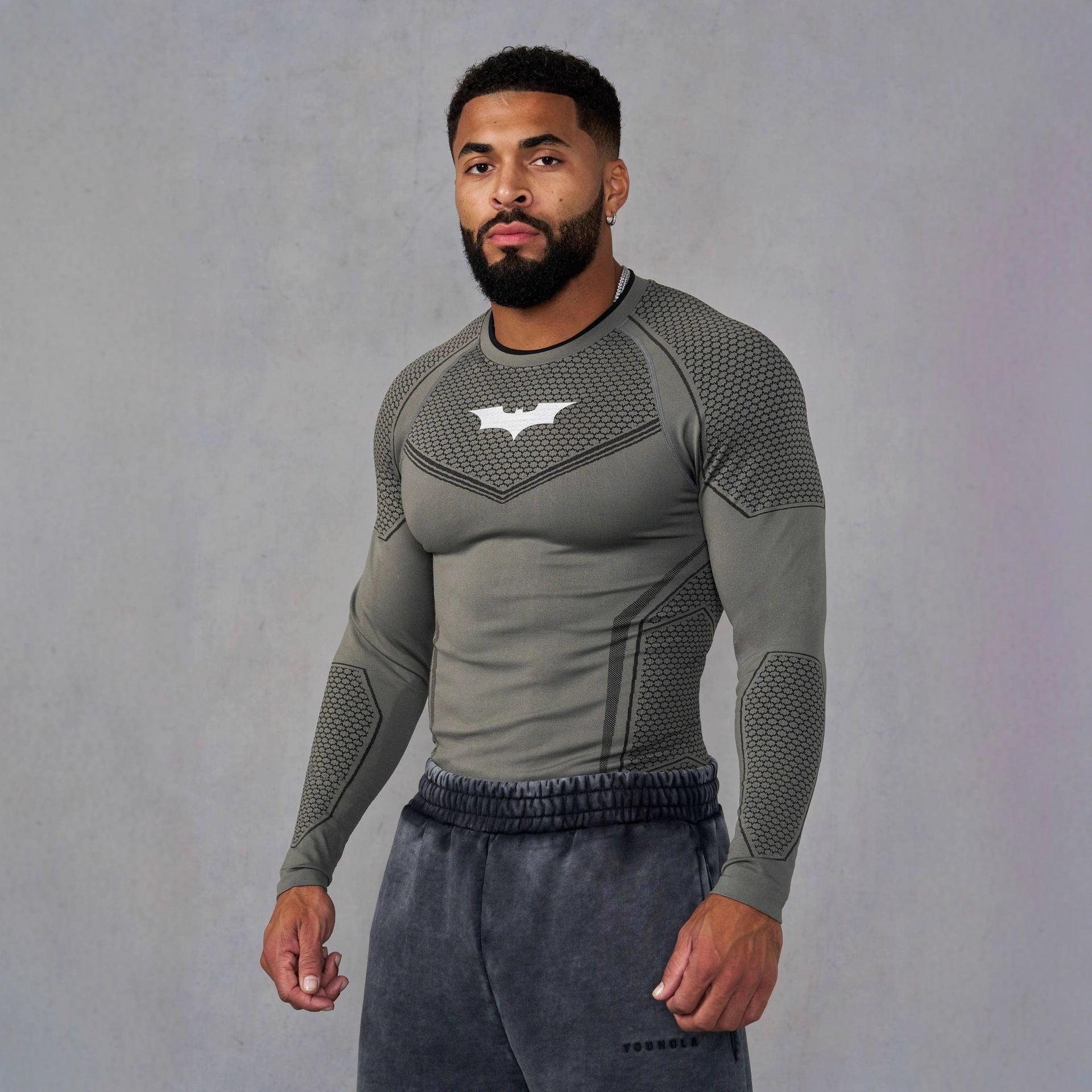 YOUNGLA 8004 Batman Compression Longsleeves
