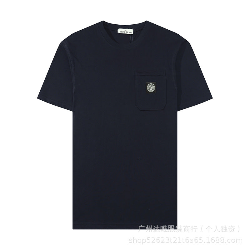 Stone Island Compass Embroidered Chest Pocket Oversized Tee Streetwear