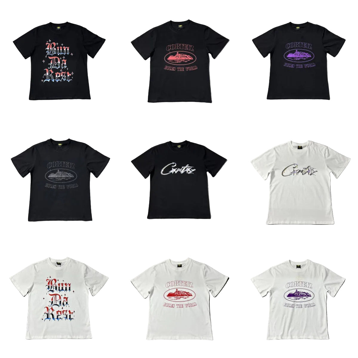 Corteiz Island Letter Graphic Oversized Tee Streetwear Unisex