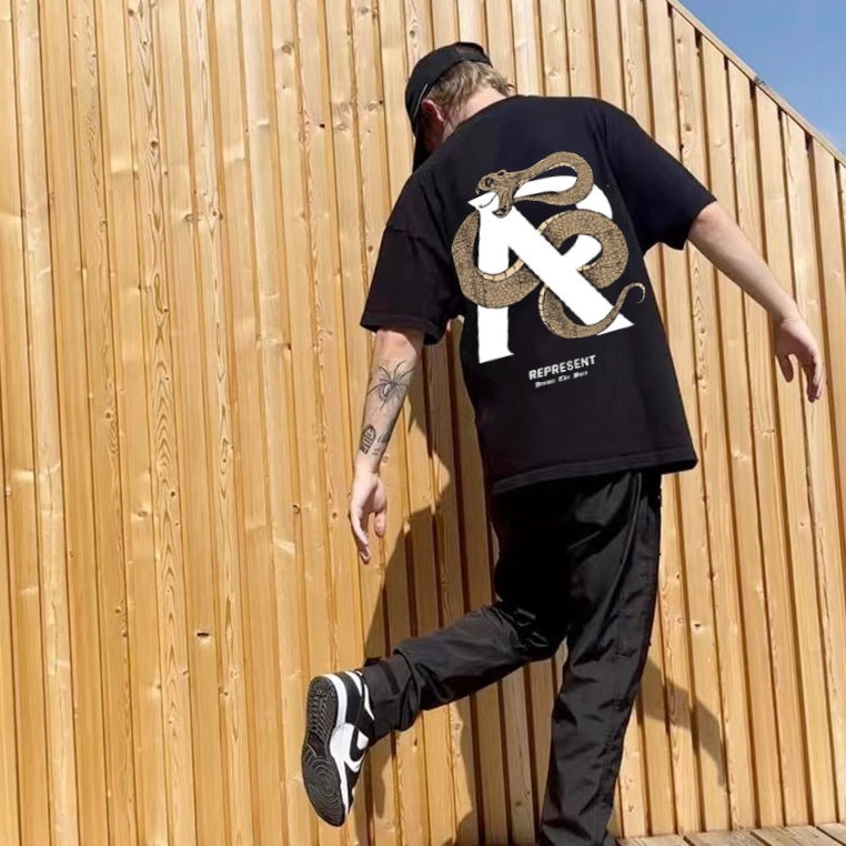 Represent Vintage Washed Graphic Short Sleeve Tee Streetwear Unisex