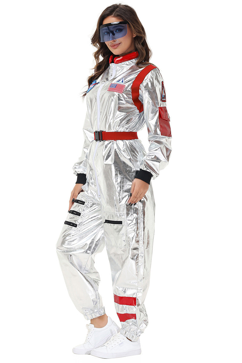 Halloween Women Astronaut Space Suit Cosplay Pilot Jumpsuit Party Sets