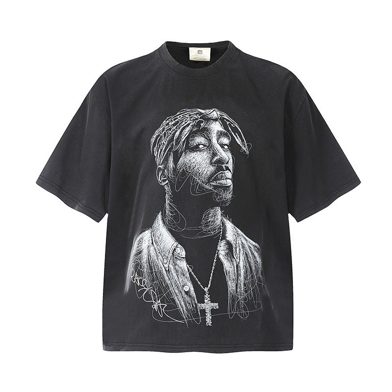 Travis Scott VTG Washed Rapper Athlete Mike Tyson Oversized Tee