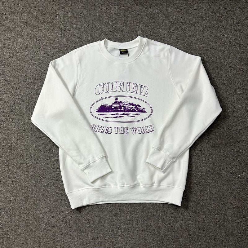 Corteiz Island Letter Graphic Oversized Crewneck Streetwear