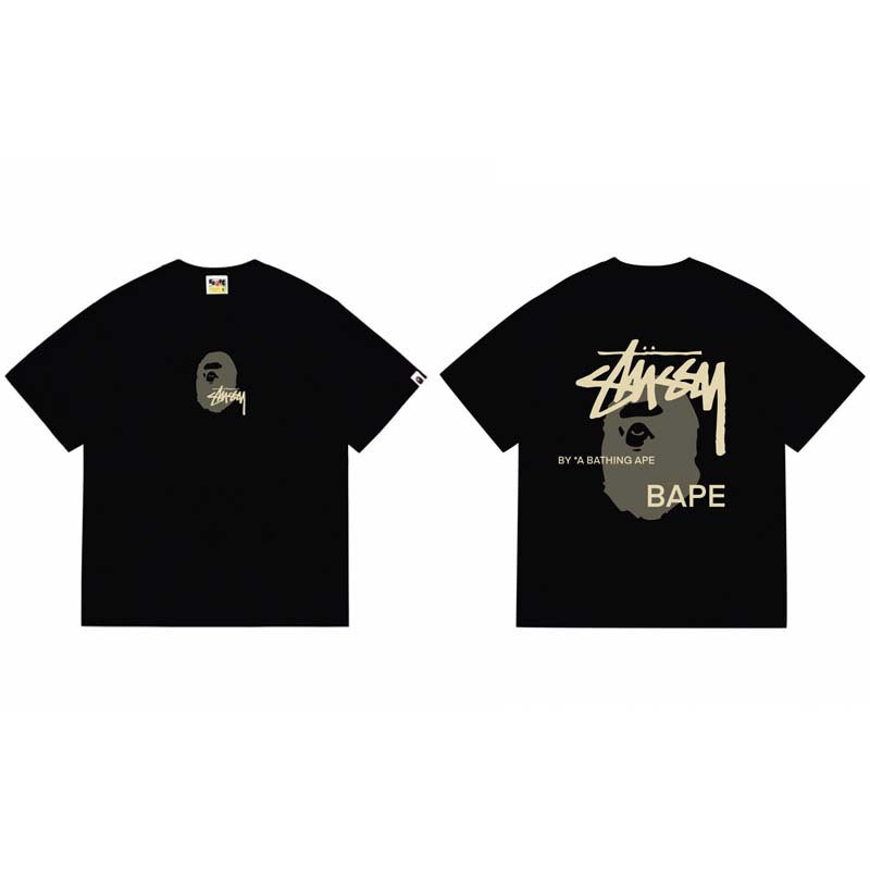 BAPE Ape Head Shark Print Loose Casual Unisex T-Shirt