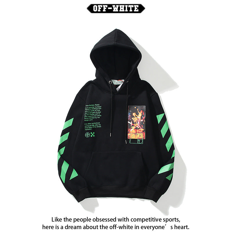 Off-White Arrow Graphic Print Hoodie Streetwear Unisex