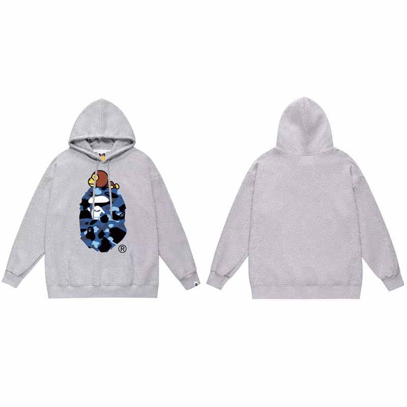 BAPE Hoodie Baby Milo Ape Head Multi Graphic Street Fleece Pullover