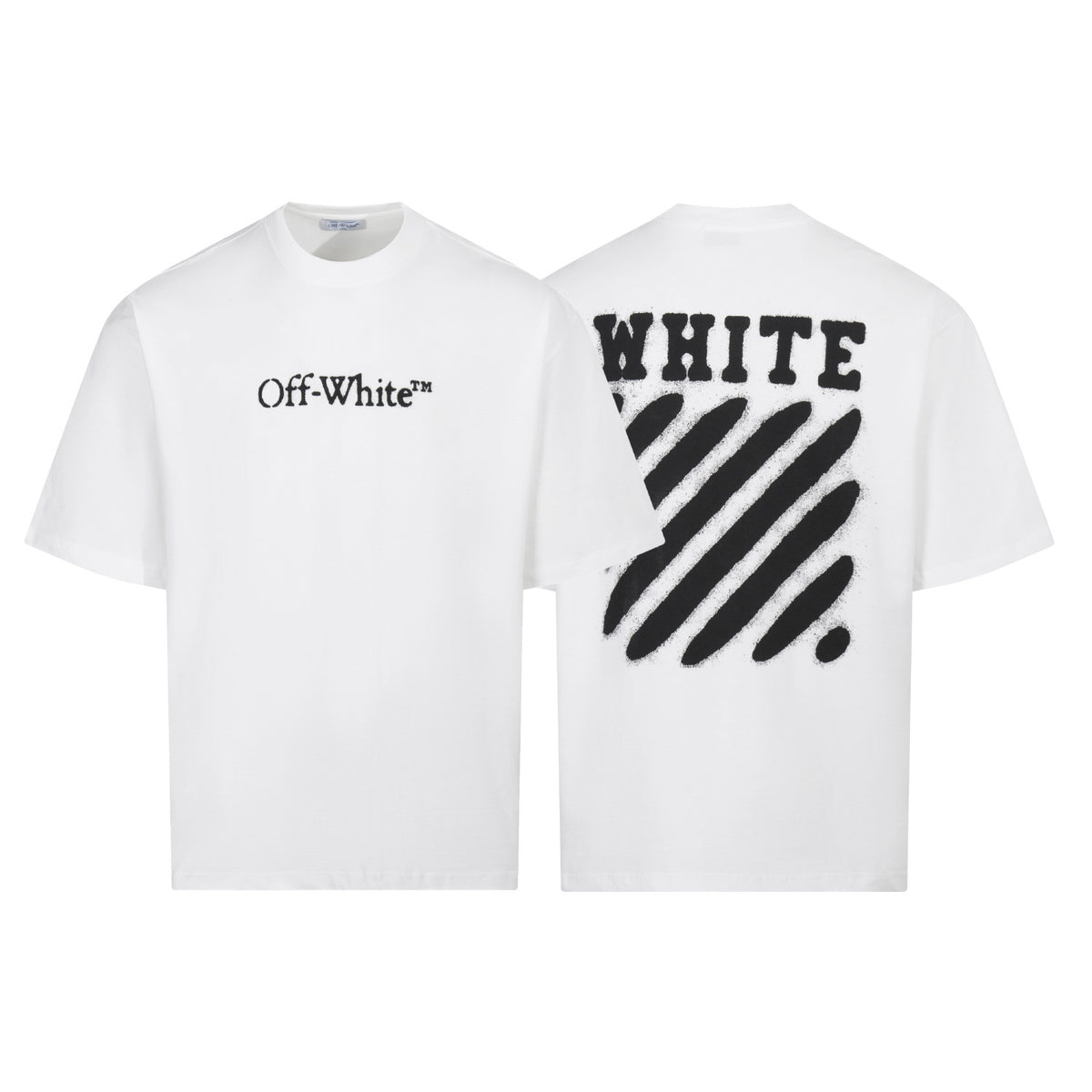 Off White Arrow Print Crew Neck Short Sleeve T Shirt Unisex