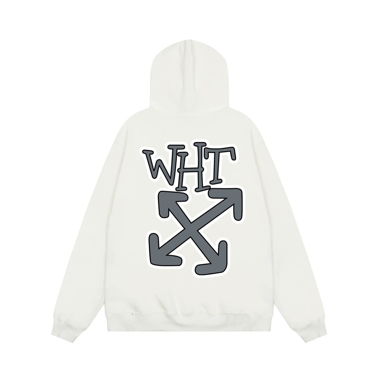 Off‑White Multi‑Arrow Abstract Graphic Oversized Hoodie Streetwear