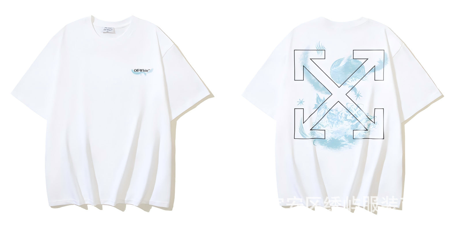 Figure Arrow Graphic Print Streetwear Crew Neck Short Sleeve T Shirt