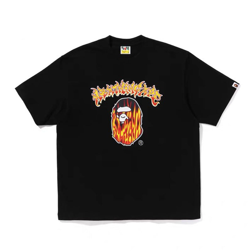 BAPE Ape Head & Shark Graphic Tee Loose Unisex Streetwear T-Shirt