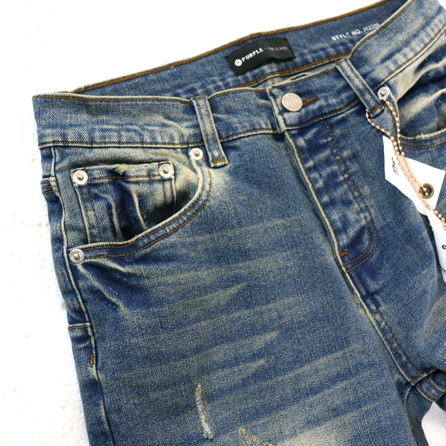 Purple Brand Wave Crack Ripped Skinny Denim Jeans Unisex