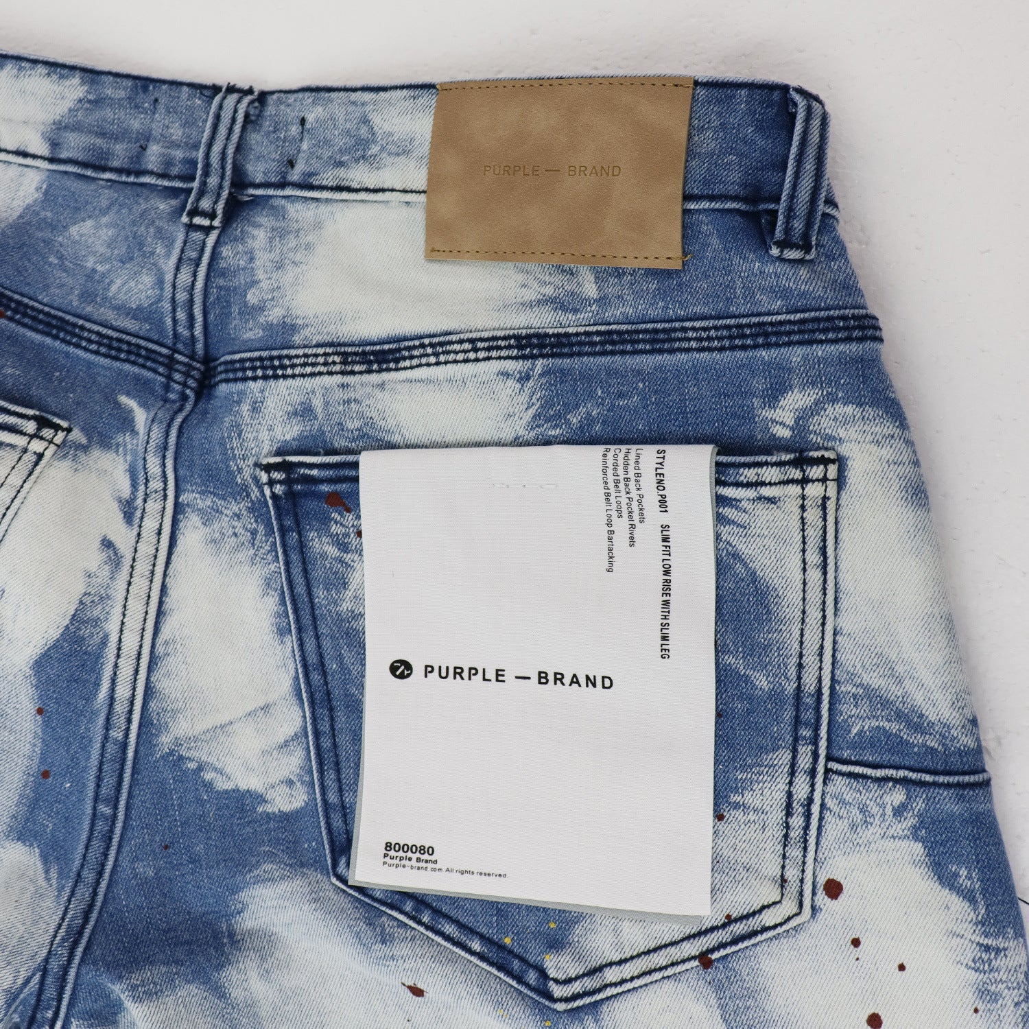 Purple Brand Brush Paint Distressed Denim Shorts Unisex
