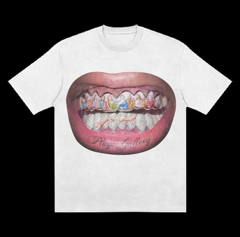 Y2K Punk Vintage Rap Graphic Unisex Oversized Streetwear Baumwoll T-Shirt