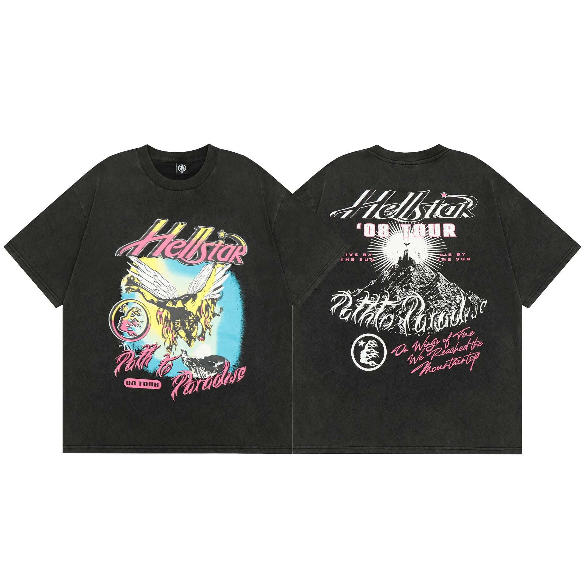 Y2K Hellstar Style Grafik Unisex Oversized Streetwear Baumwoll-T-Shirt