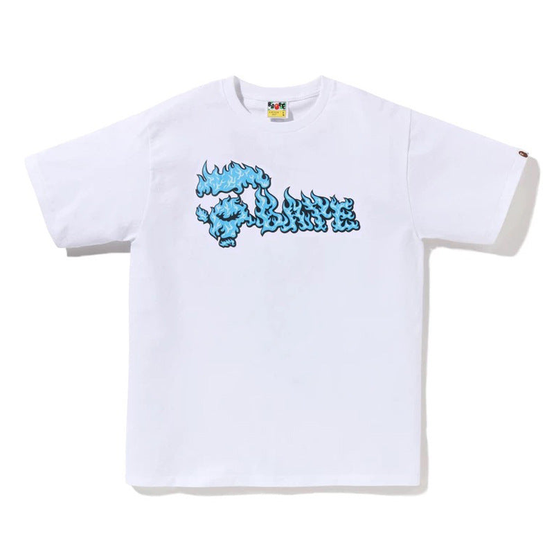 BAPE Ape Head & Shark Graphic Tee Loose Unisex Streetwear T-Shirt