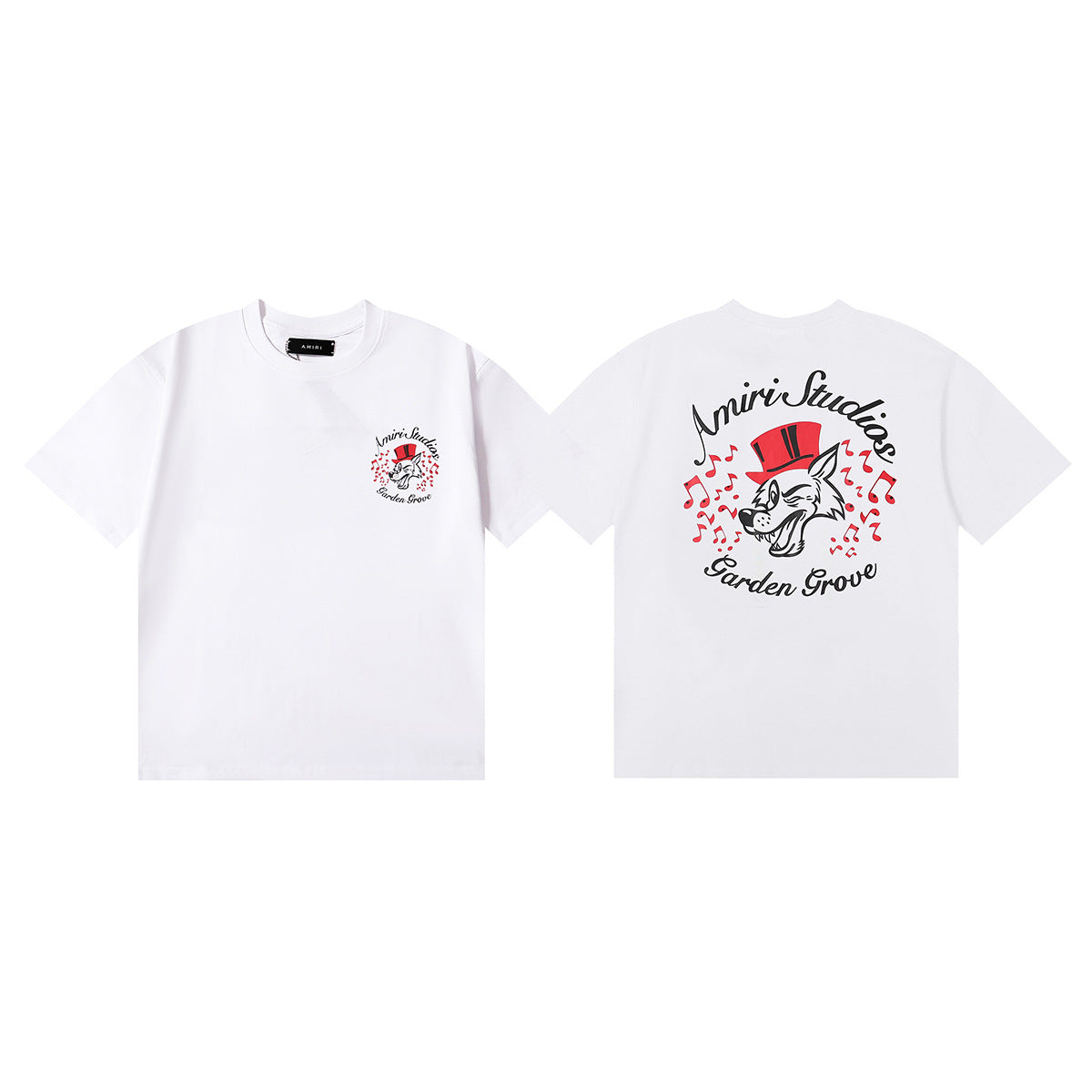 Amiri Rose Skull Letter Graphic Short Sleeve Tee Streetwear Unisex