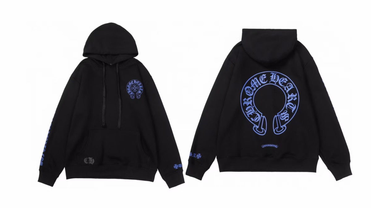 Chrome Hearts Gothic Graphic Print Pullover Hoodie Streetwear Unisex