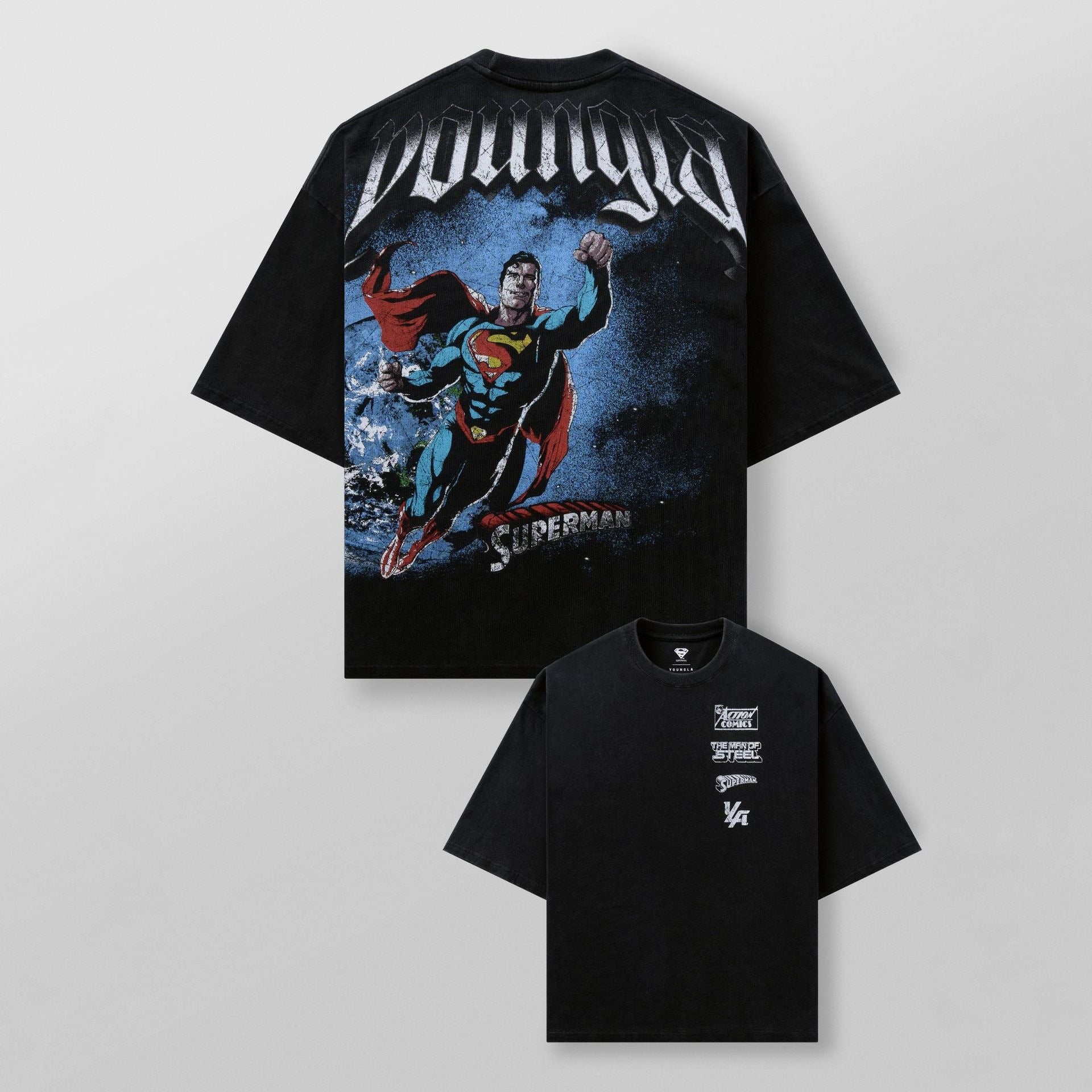 YOUNGLA 4064 Superman Huge Tees