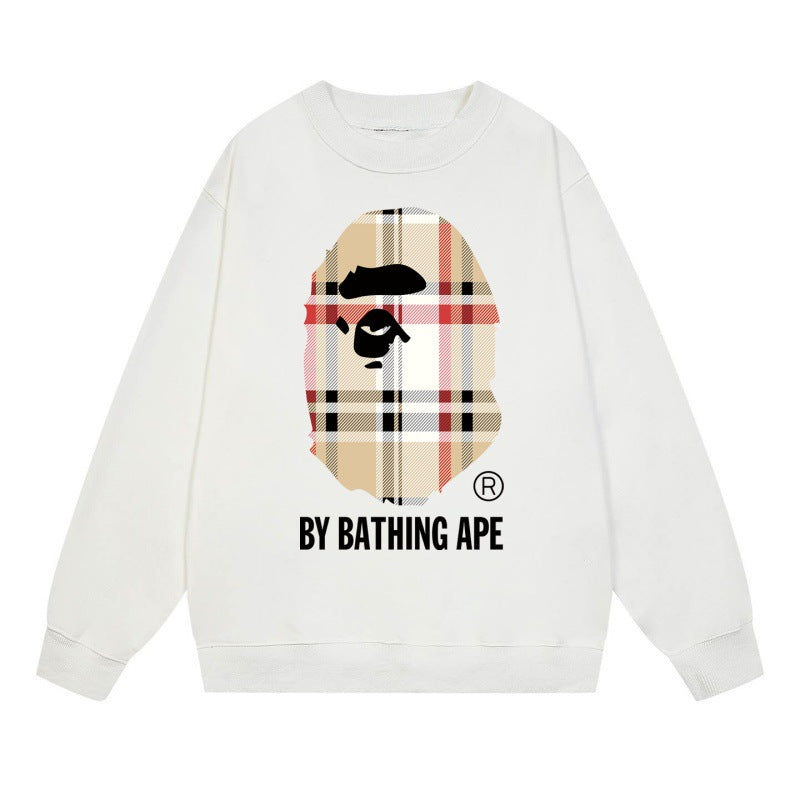 Bape Camo Ape Head Graphic Washed Oversized Crewneck Streetwear