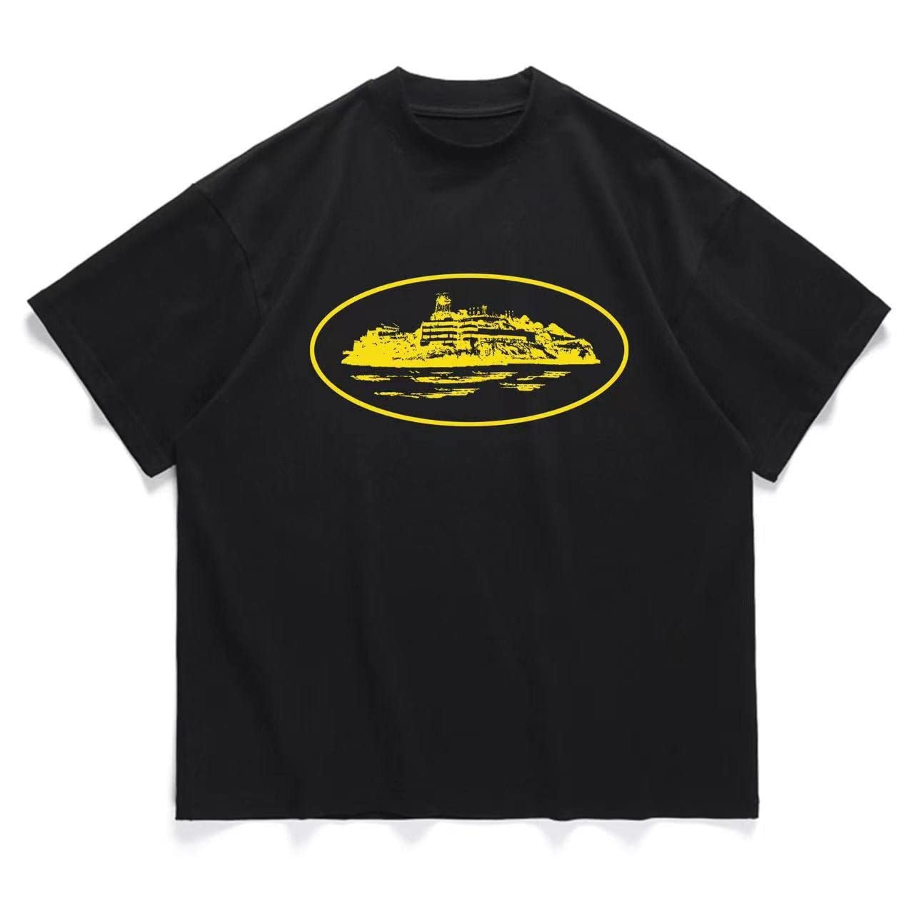 Corteiz CRTZ Y2K Classic Ship Logo Oversized Vintage Baumwoll-T-Shirt